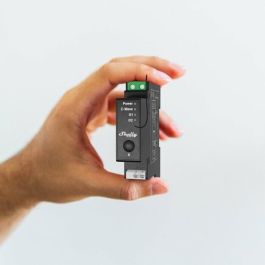Shelly Wave Pro 2PM Z-Wave Relé Inteligente 25A DIN-Rail, 2 Canales, Contador de Energía