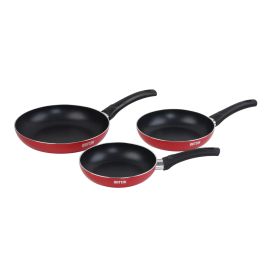 Set de 3 Sartenes de Aluminio para Inducción Basik Quttin - Inde (4 Cajas) Set de 3 Sartenes de Aluminio para Inducción Basik Quttin - Inde (4 Cajas)