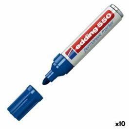 Edding 550 Marcador Permanente Azul, punta redonda 3-4 mm, para casi todos los materiales (Set de 10 unidades) (Set de 10) Precio: 26.49999946. SKU: S8421315