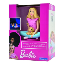 LEXIBOOK Despertador Digital Barbie con Pantalla LCD Retroiluminada y Alarma con Repetición