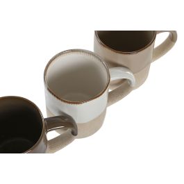 Mug Urban DKD Home Decor Beige Verde Oscuro 9 x 11 x 12.5 cm (12 Unidades) Mug Urban DKD Home Decor Beige Verde Oscuro 9 x 11 x 12.5 cm (12 Unidades)