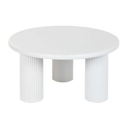 Mesa auxiliar Home ESPRIT Blanco 75 x 75 x 40 cm Mesa auxiliar Home ESPRIT Blanco 75 x 75 x 40 cm