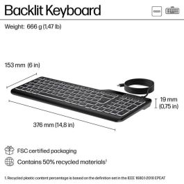 HP 400 Backlit Wired Keyboard HP 400 Backlit Wired Keyboard