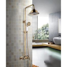 ROUSSEAU Panel de ducha con grifo monomando Retro - Bronce antiguo ROUSSEAU Panel de ducha con grifo monomando Retro - Bronce antiguo