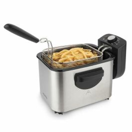 H.Koenig DFX500 Freidora Eléctrica 3L - 2200W - Termostato Regulable - Cuerpo Acero Inoxidable - Cesta Extraíble