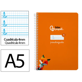 Liderpapel Cuaderno Espiral A5 Pautaguía Tapa Blanda 40 Hojas 75gr Cuadro Pautado 4mm Color Naranja Precio: 6.50000021. SKU: B12FVJ6WL9
