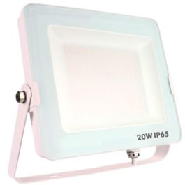Silver Foco Proyector Led 20W 5700K IP65 Aluminio + Cristal, Luz Fría, 1600 lm, A+