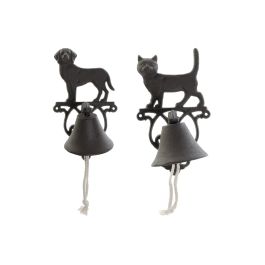 DKD Home Decor Campana de Hierro Colado con Cuerda para Terraza y Jardín Marrón Oscuro, Pack de 2 Unidades, 15x24x14 cm Precio: 25.4999998. SKU: S3030353