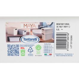 Inde Caja Almacenaje 9.2L con Tapa Maya Blanca 36x28x11 cm (12 Unidades)