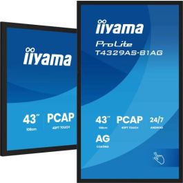 Iiyama T4329AS-B1AG Monitor Interactivo All-in-One PCAP 43" 4K UHD Táctil Android 14, 500cd/m², WiFi, HDMI, USB-C 24/7