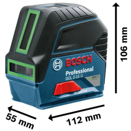 Bosch Professional Nivel Láser Combinado GCL 2-15 G Set Láser Verde 15m
