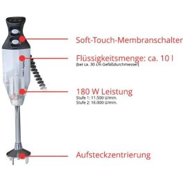 UNOLD ESGE 99205 Batidora de Inmersión 180W Negro, Blanco