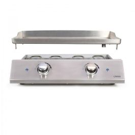 Livoo Plancha eléctrica de acero inoxidable con 2 termostatos DOC302 LIV1698904862763