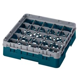 CAMBRO - 25S318-414 - Cesta de lavado 25 comp. 1 altura - 8,7 cm Ø máx. - alt. máx. 9,4 cm - 50 x 50 x 14,3 cm - Cerceta Precio: 45.50000026. SKU: B1HJWVEWFP