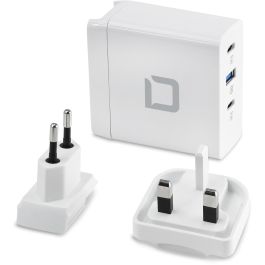 DICOTA D31983 Cargador Universal GaN para Portátil, 100W, Rápido Power Delivery/Quick Charge 4+, 1 USB-A, 2 USB-C