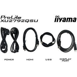 Iiyama Monitor 27" PROLITE XU2792QSU-B6, IPS WQHD 2560x1440, 100Hz, 0.4ms, HDMI, DisplayPort, USB, Altavoces