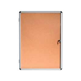 Bi-office Vitrina de Anuncios Interior Fondo Corcho Marco Aluminio Cerradura 720x981 mm