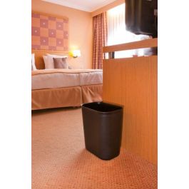 PROBBAX - FR-1003-BLA - Papelera de polipropileno resistente Papelera de polipropileno resistente - 28 x 21 x 31 cm - 13,21 L - Negro