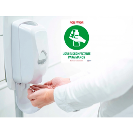 Avery DIN A4 Señal Adhesiva Usar Desinfectante Manos Resistente UV Pack 2 Unidades