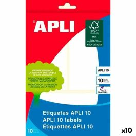 Etiquetas adhesivas Apli Blanco Papel 10 Hojas 53 x 100 mm (10 Unidades) Precio: 14.69000016. SKU: B1586ZBHDS
