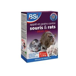 Antiratas y ratones 150g - BSI - Efectividad radical - Brodi-Kill Grain - 6 sobres de trigo de 25g - Última generación Precio: 22.49999961. SKU: B1E85EW25Z