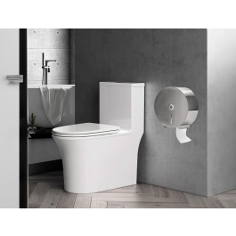 Q-connect Dispensador de Papel Higiénico Jumbo Acero Inoxidable 115x254x265 mm