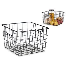 Kinvara Cesto con Asa Acero Negro Mate 29 x 19.5 x 32 cm (Set de 8) Precio: 67.69000029. SKU: S3606714