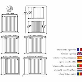 Webaby Barrera de Seguridad WEB1698968303767 - 72.5 a 79.5 cm - Blanco