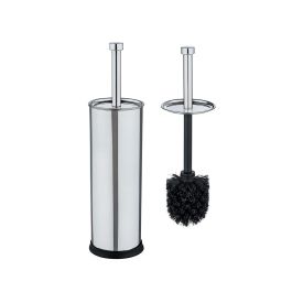 Wenko Escobillero WC Exclusiv Acero Inoxidable Pulido, Forma Cerrada 10x40cm