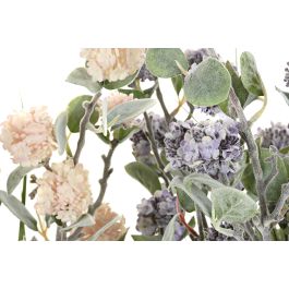 DKD Home Decor Planta Artificial Hortensia Lila Rosa Palo 78 cm PVC Metal (2 Unidades)