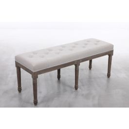 DKD Home Decor Descalzadora Tradicional Beige Natural Lino Rubberwood 122 x 41 x 46 cm Precio: 138.99001622. SKU: B1DGQZVWQW