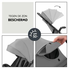 Hauck HAU1731474471948 Set de Viaje 3 en 1 Shop N Care Trio - Cochecito, Capazo, Silla de Auto, Adaptadores - 4 Ruedas - Gris