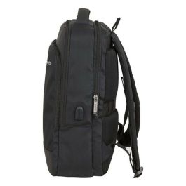 Safta Mochila Portátil 15.6" para Ordenador y Tablet, con Puerto USB, Serie Business, Color Negro - Material 900D Gucci Nylon