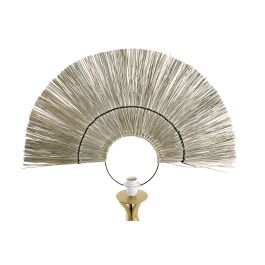 DKD Home Decor Pantalla Decorativa Tropical de Fibra y Metal Marrón y Negro para el Hogar, 70x6x45 cm DKD Home Decor Pantalla Decorativa Tropical de Fibra y Metal Marrón y Negro para el Hogar, 70x6x45 cm