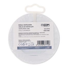 Edm Rejilla ventilación redonda empotrable con mosquitera ABS ø70mm ø100mm blanca