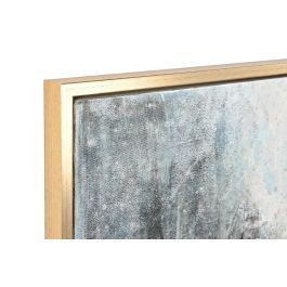 DKD Home Decor Cuadro Abstracto Lienzo y Ps Azul Blanco 131 x 4 x 131 cm