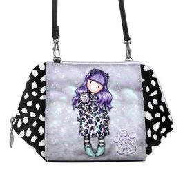 Bolso Bandolera Gorjuss Smitten kitten Negro Blanco (26 x 15,5 x 9,5 cm)