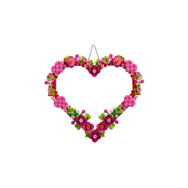 LEGO Corazón Decorativo Set de Construcción Mural Personalizable con Flores y Corazones, para Colgar en Pared, Idea de Regalo Creativo, Recomendado a partir de 9 años