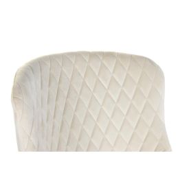 DKD Home Decor Taburete Moderno Beige Negro 55 x 100 x 48 cm Poliester Metal