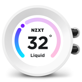 NZXT RL-KR24E-W1 Kraken Elite 240 RGB Sistema de refrigeración líquida todo en uno, 2x12cm, Blanco, Pantalla LCD
