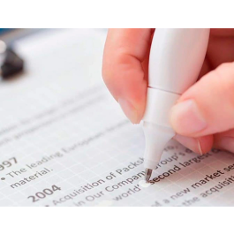 Q-connect Corrector Lápiz Roller Punta Metálica 8 ml Control de Flujo