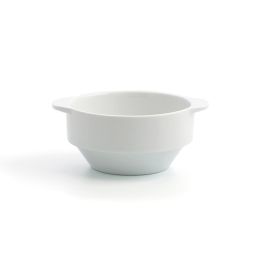 Quid Professional Bol Porcelana Basic Hotel 35 cL Blanco Brillo - Pack 6 Unidades Apilable Apto Microondas Lavavajillas