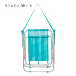 Silla playa aluminio plegable fija mediterran 53x44x76 cm Silla playa aluminio plegable fija mediterran 53x44x76 cm