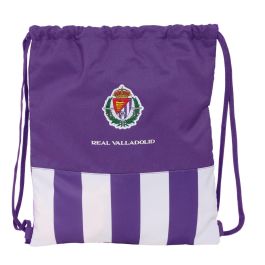 Bolsa Mochila con Cuerdas Real Valladolid C.F. Blanco Morado 35 x 40 x 1 cm