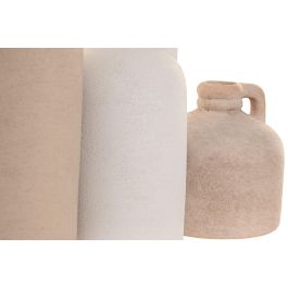 DKD Home Decor Jarrones Urban de Gres Multicolor 9 x 24 x 9 cm - Set de 3 Piezas, Acabado Rugoso, Colección Vaset