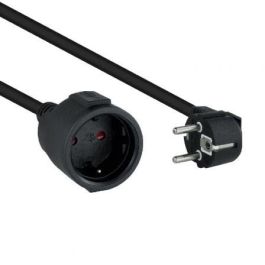 Nanocable 10.22.0605-BK Cable Alargador de Corriente Schuko CEE7 Macho a Hembra 5m Negro 16A 4000W 1.5mm² Cobre