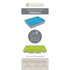 Confortime Set de 5 Organizadores de Fieltro 27.5 x 20 x 5.3 cm (6 Unidades)