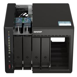 QNAP TS-453E Servidor NAS 4-Bahías, Intel Celeron J6412 Quad-Core 2.6GHz, 8GB RAM, 4GB Flash, 2x2.5GbE, RAID, QTS 5.0, 3 años garantía, para almacenamiento y backup
