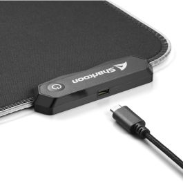 Sharkoon Alfombrilla de Ratón para Juegos 1337 RGB V2, Iluminación LED, Base Antideslizante, 900x425x3 mm, Negro