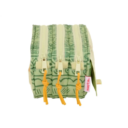 Portatodo Triple Mufasa Verde Beige 21,5 x 10 x 8 cm